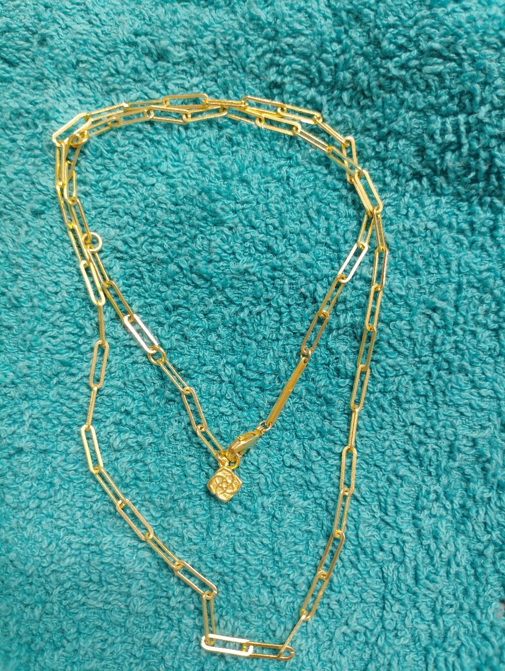 Kendra Scott Gold Double-Layer Paperclip Necklace